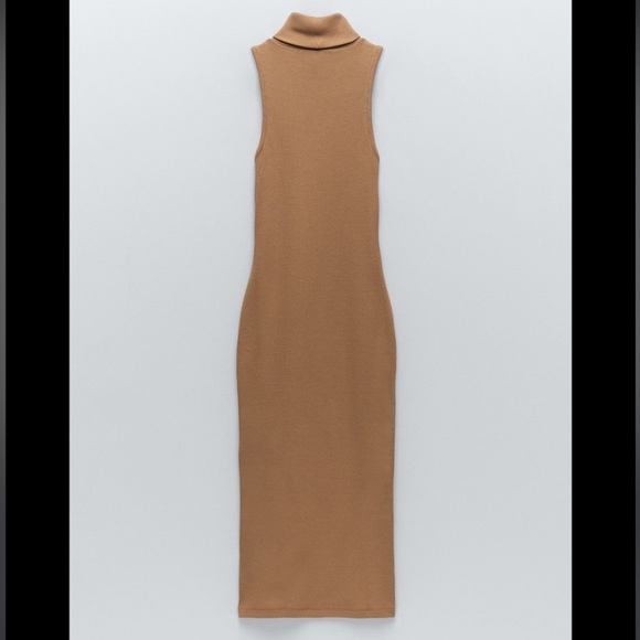 open lace back dress Funnel Neck Sweater Dress in Soft Jersey